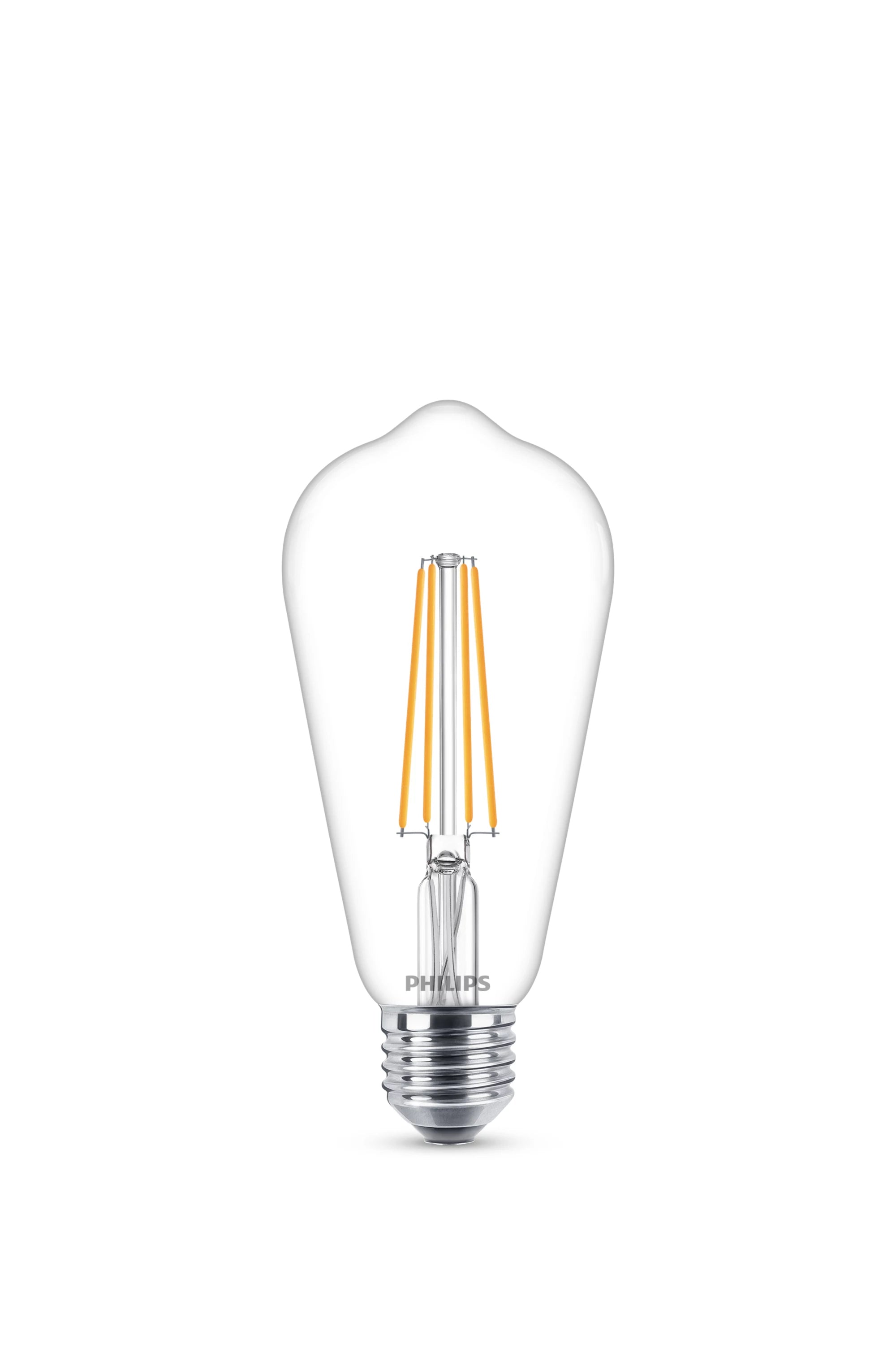 Philips by Signify Philips LED-Leuchtmittel E27 ST64 – 470 lm, 4,3 W, Warmweiss 2700 K – Transparent – 1 Stk.