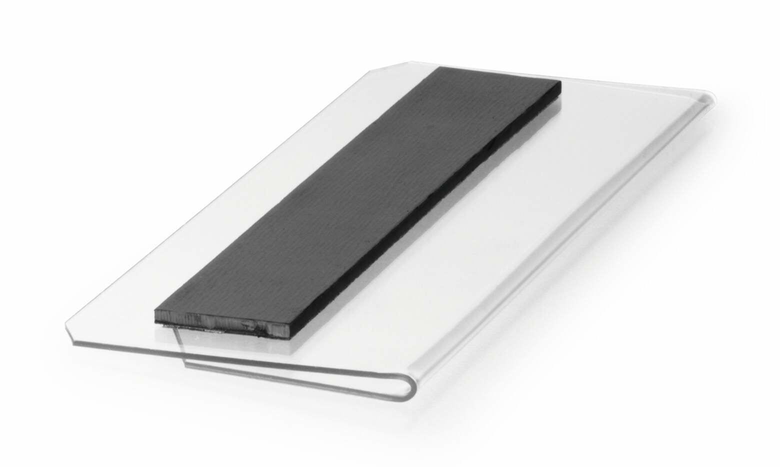 Durable Kennzeichnungstaschen – 100 × 38 mm, transparent, wiederablösbar, magnetisch, 10er-Pack