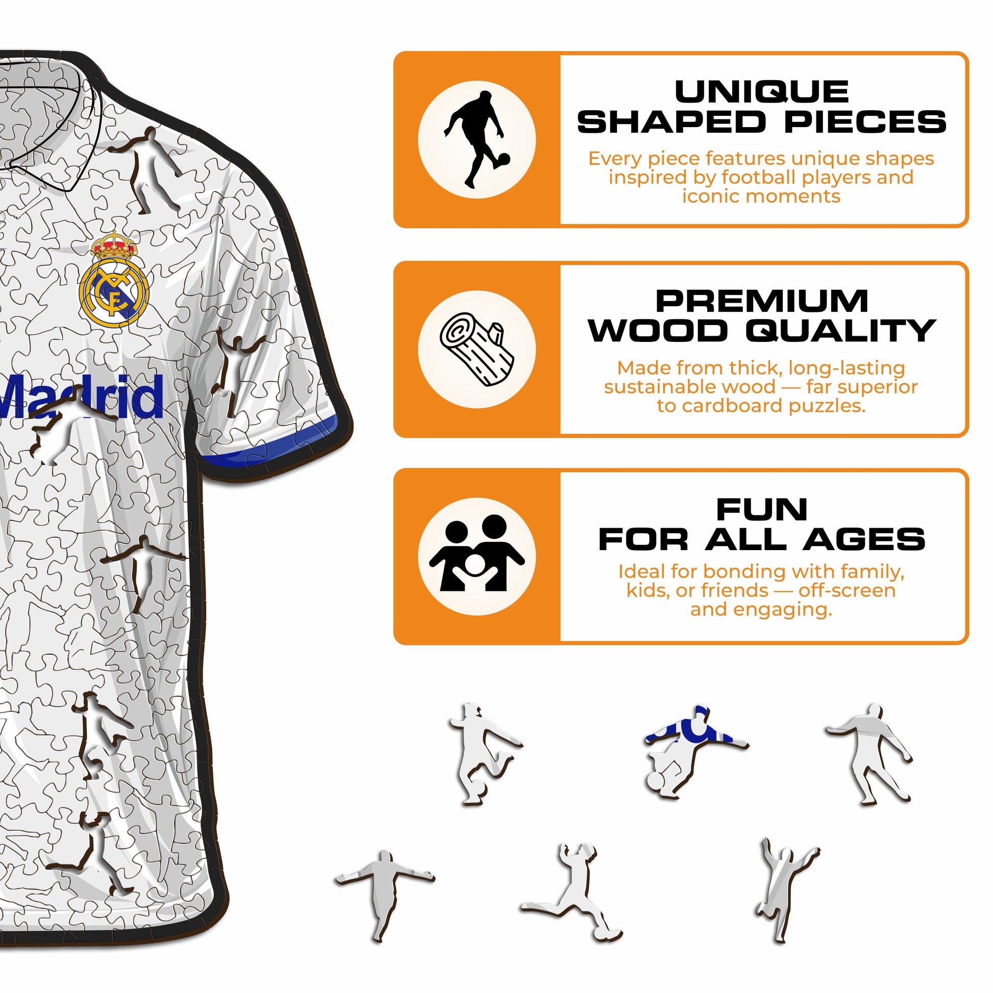 Iconic Puzzles Real Madrid CF Trikot – Logikspiel, ab 10 Jahren, 180 Min