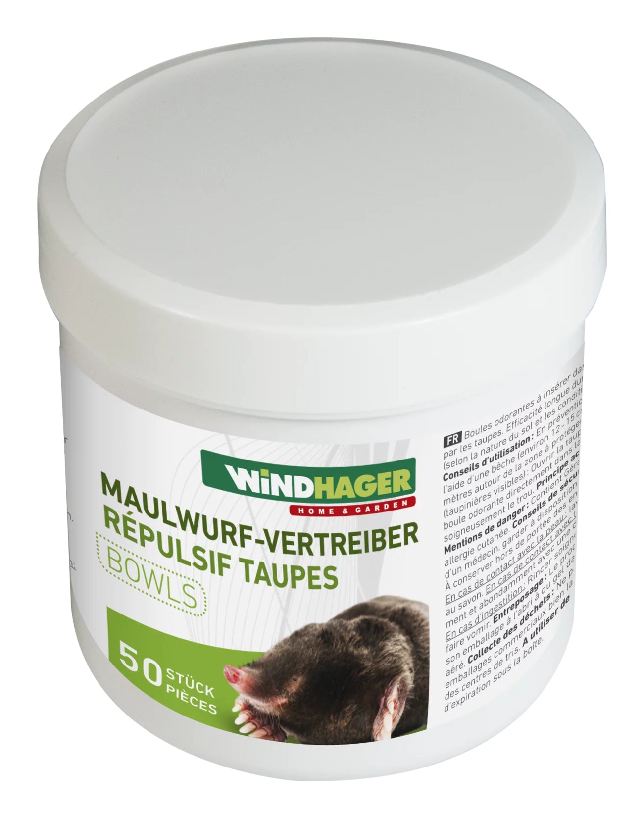 Windhager Maulwurfabwehr – Granulat – Grün – für Maulwürfe