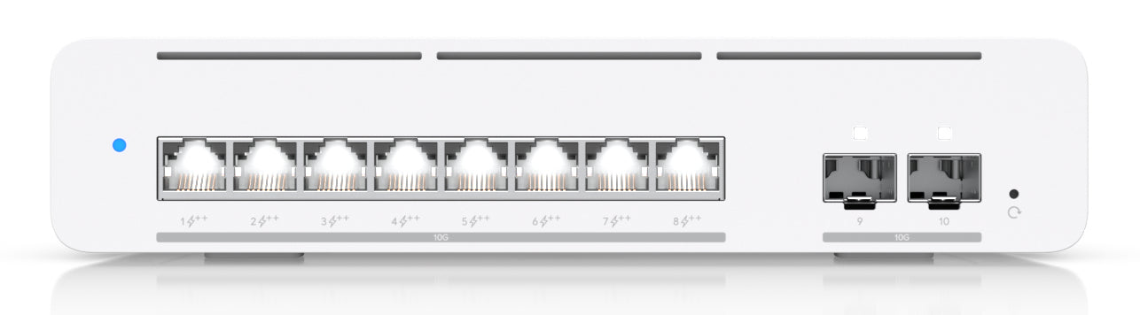 Ubiquiti Managed Switch – 8×10G, 2×SFP+, L2+/L3, PoE++ 155 W