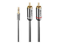 Lindy Audio-Adapterkabel 3,5 mm Klinke (Stecker) auf RCA (Stecker) – 0,5 m, 3-polig (TRS), anthrazit