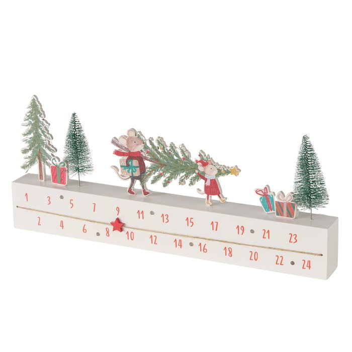 Boltze Adventskalender – Weihnachten – 12-teilig – 46,5 × 4,5 × 19,5 cm