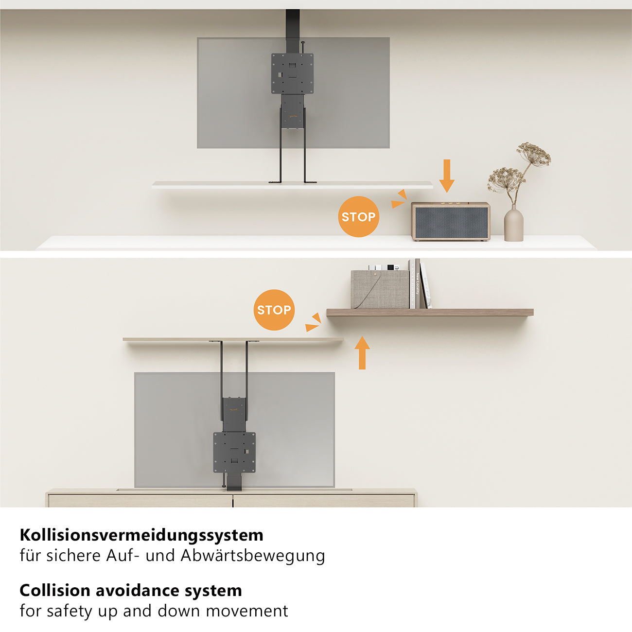 myWall My Wall HP 66-1 – Displayständer, Full-Motion, motorisiert, für 32–48", VESA 200×200–400×400, bis 60 kg
