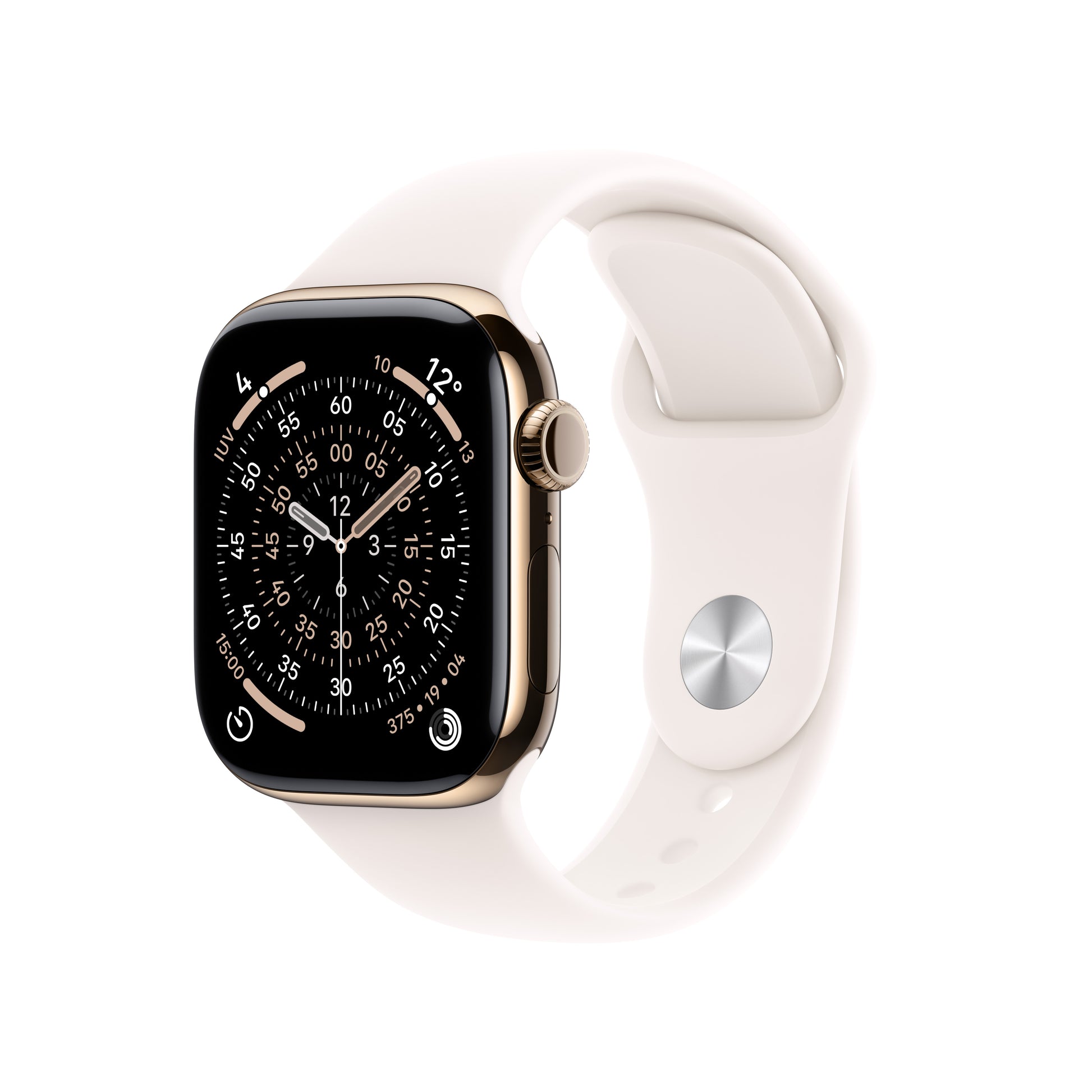 Apple Watch S11 – Smartwatch – 42 mm, LTE, OLED, 50 m, Gold Titan, Light Blush, M/L, Sportarmband
