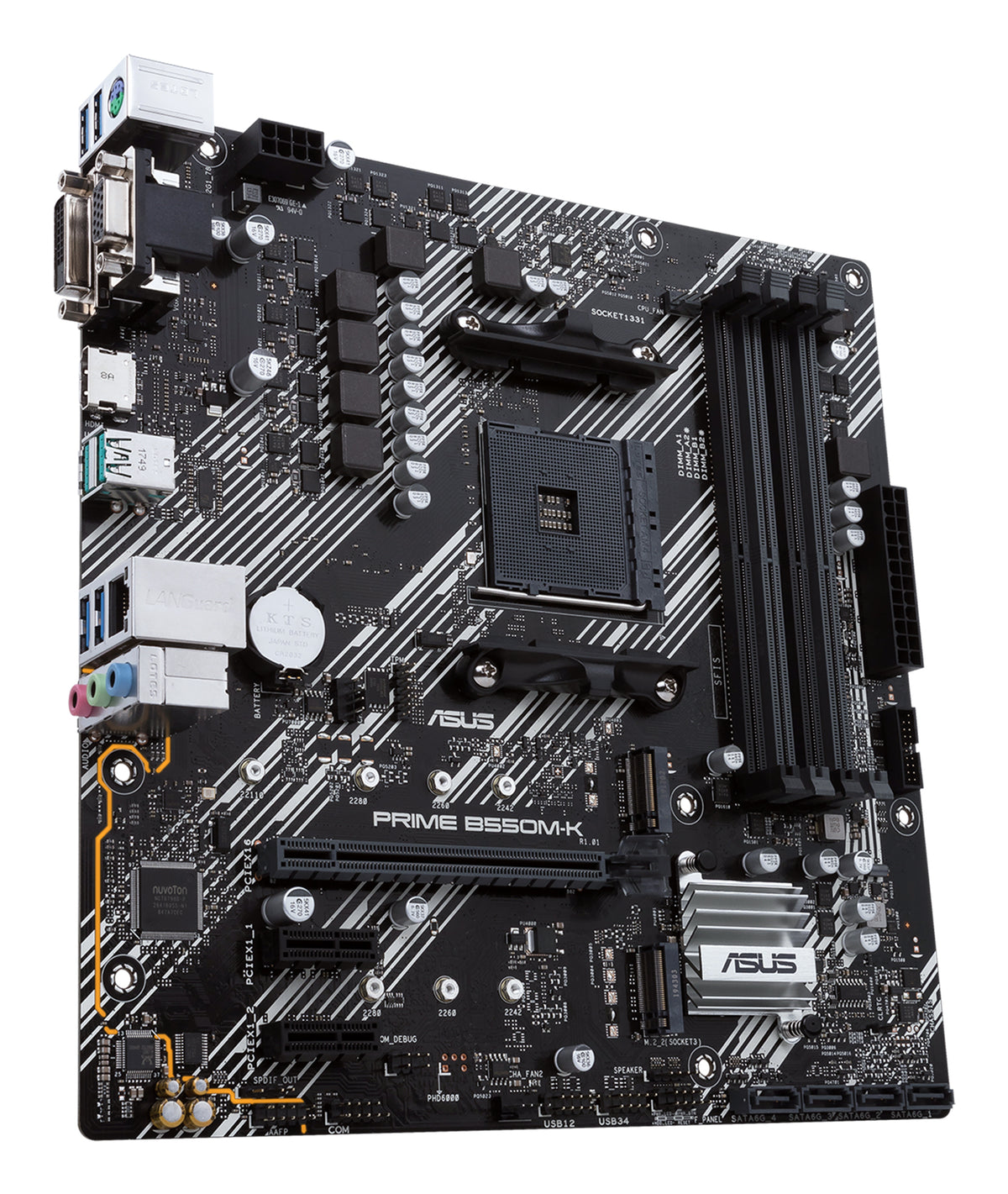 ASUS PRIME B550M-K – Mainboard – Sockel AM4, AMD B550, mATX, DDR4, 128 GB, für AMD Ryzen 3000 Serie