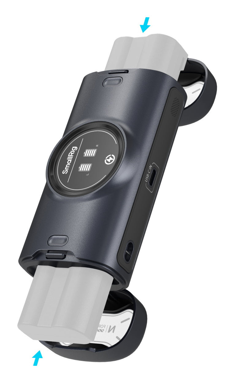 SmallRig 5107 Ladecase – für Nikon EN-EL15c – 2-fach, USB-C 18 W, Display – Schwarz