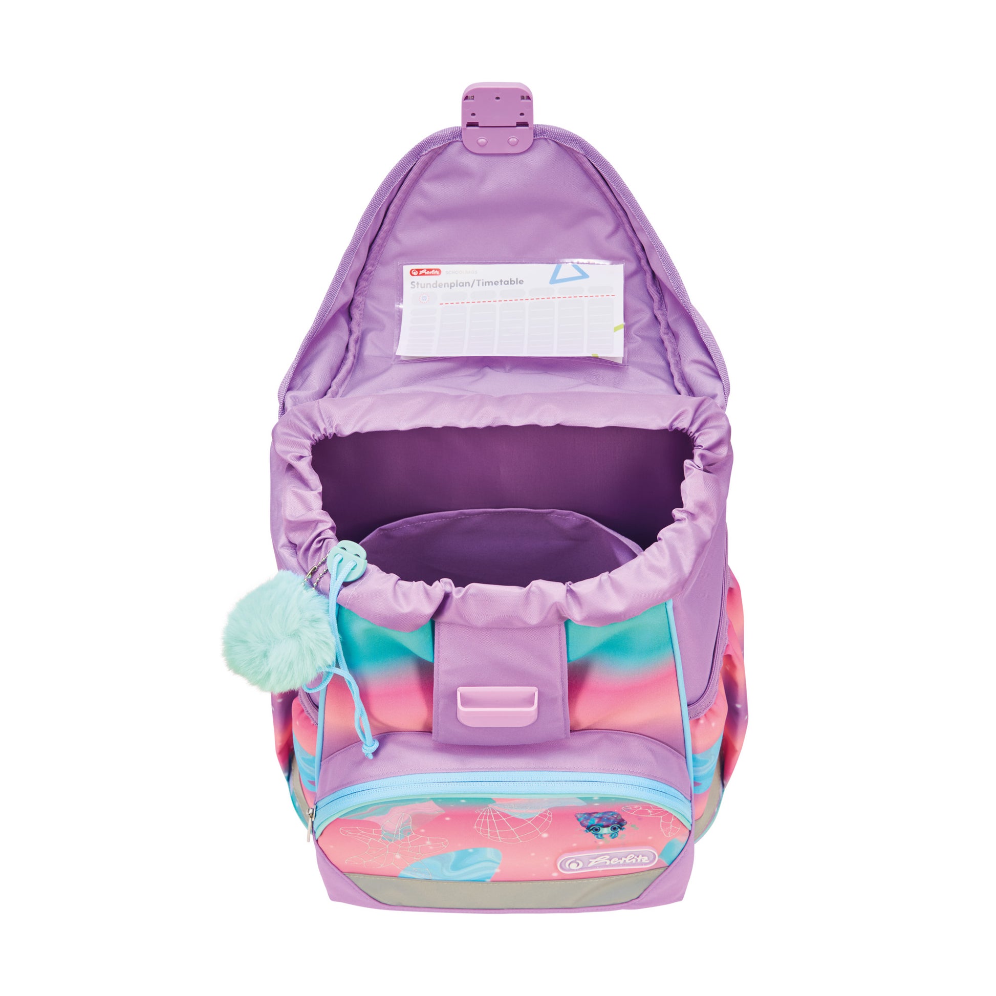 Herlitz UltraLight Plus – Schulrucksack-Set, Ocean Lights, 16 l, 28×36×21 cm