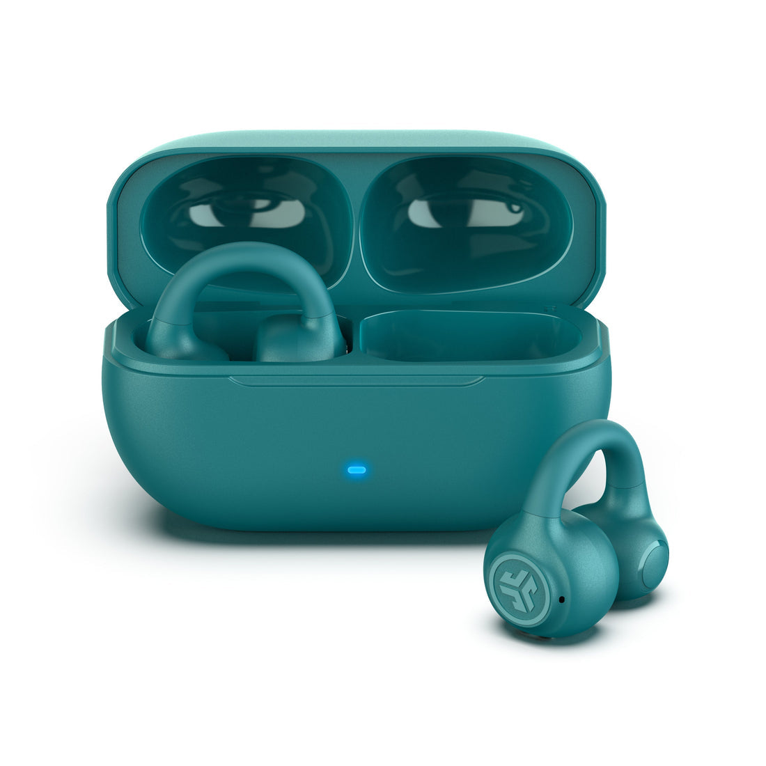 JLab Flex Open Air Clip IEUEBFLEX – True Wireless In-Ear Kopfhörer – Bluetooth, offen, mit Mikrofon – türkis