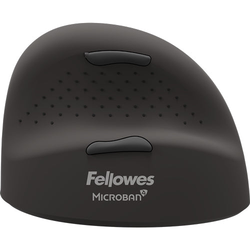 Fellowes Breyta Plus+ – Vertikale Maus – Kabellos (Bluetooth/2,4 GHz), 2400 DPI, Rechts, Schwarz