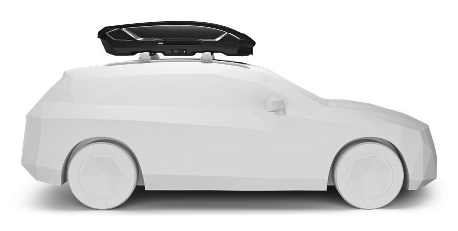 Thule Motion 3 Sport – Hartschalen-Dachbox, 300 l, 65 × 42 × 188 cm, Schwarz glänzend