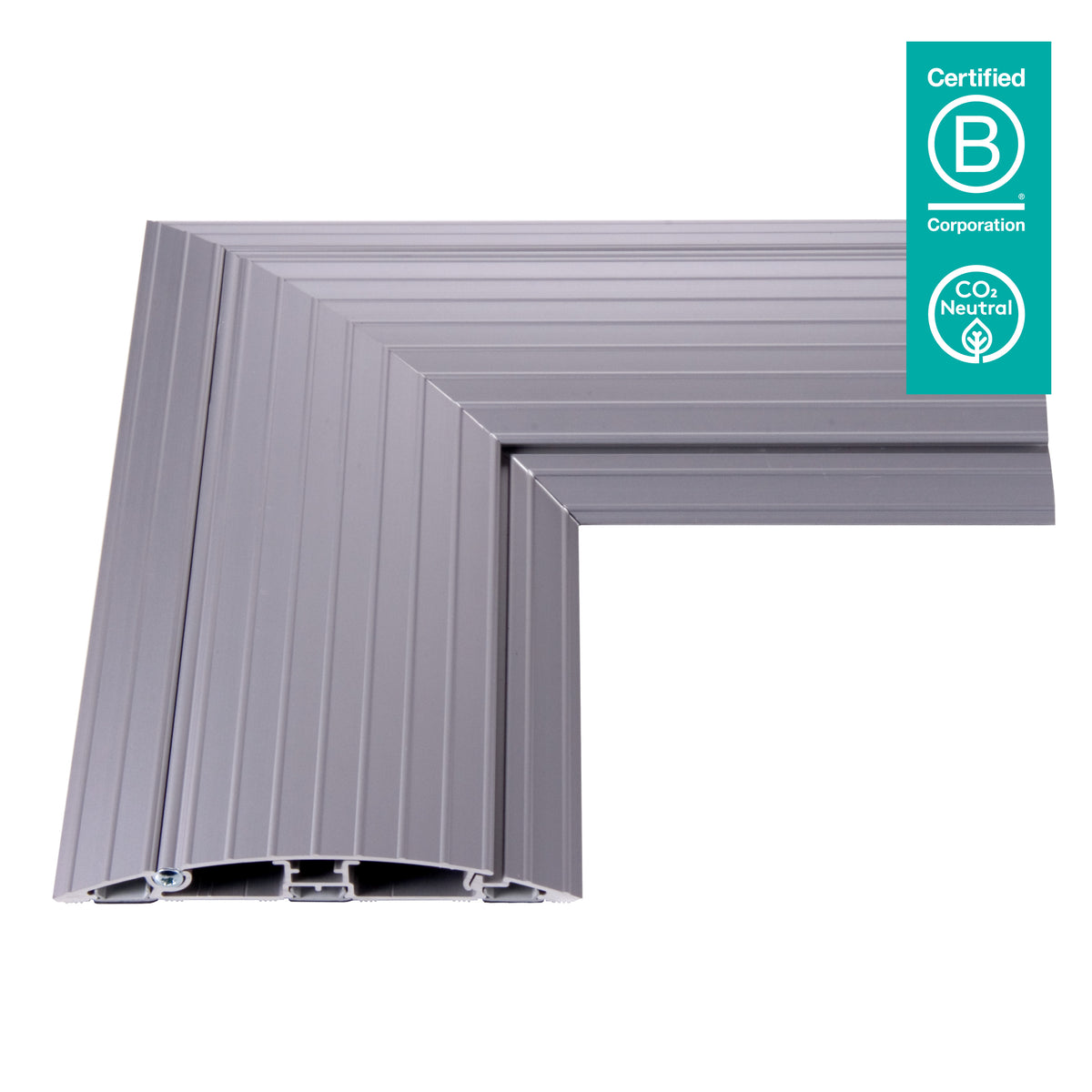 Dataflex Addit Eckverbindung – 203×203×20 mm – Aluminium – Silber