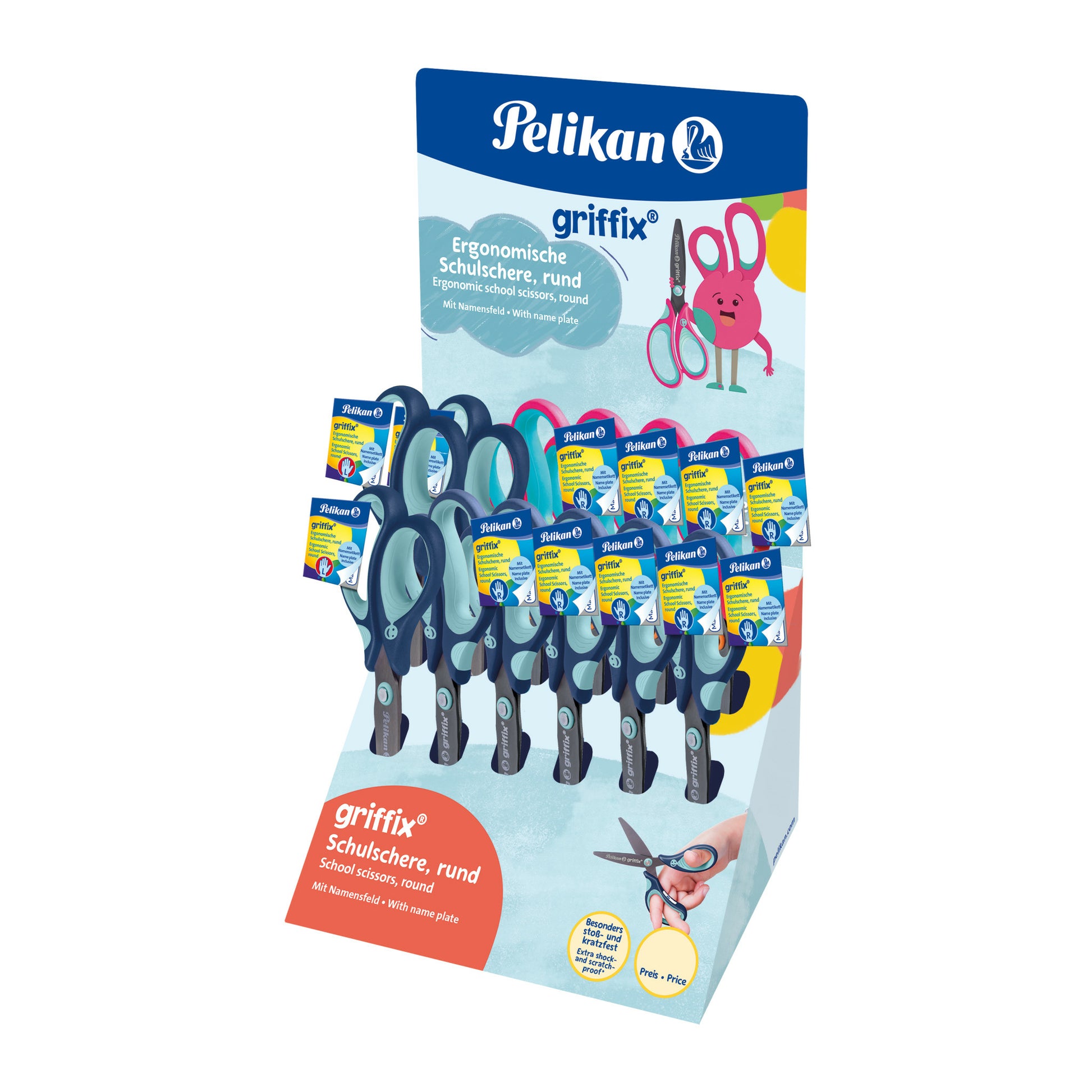 Pelikan Kinderschere griffix – 15,0 cm, abgerundete Spitzen, Softgrip