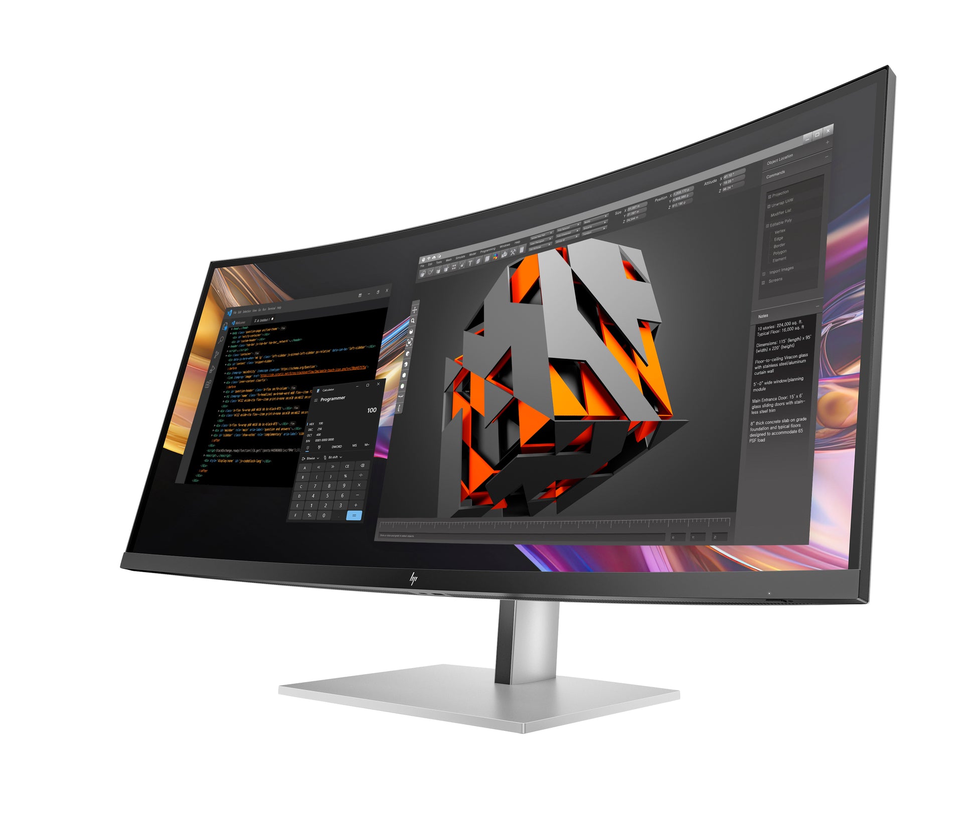 HP Series 7 Pro 738pu – Monitor, 37,5" WQHD+, Thunderbolt 4