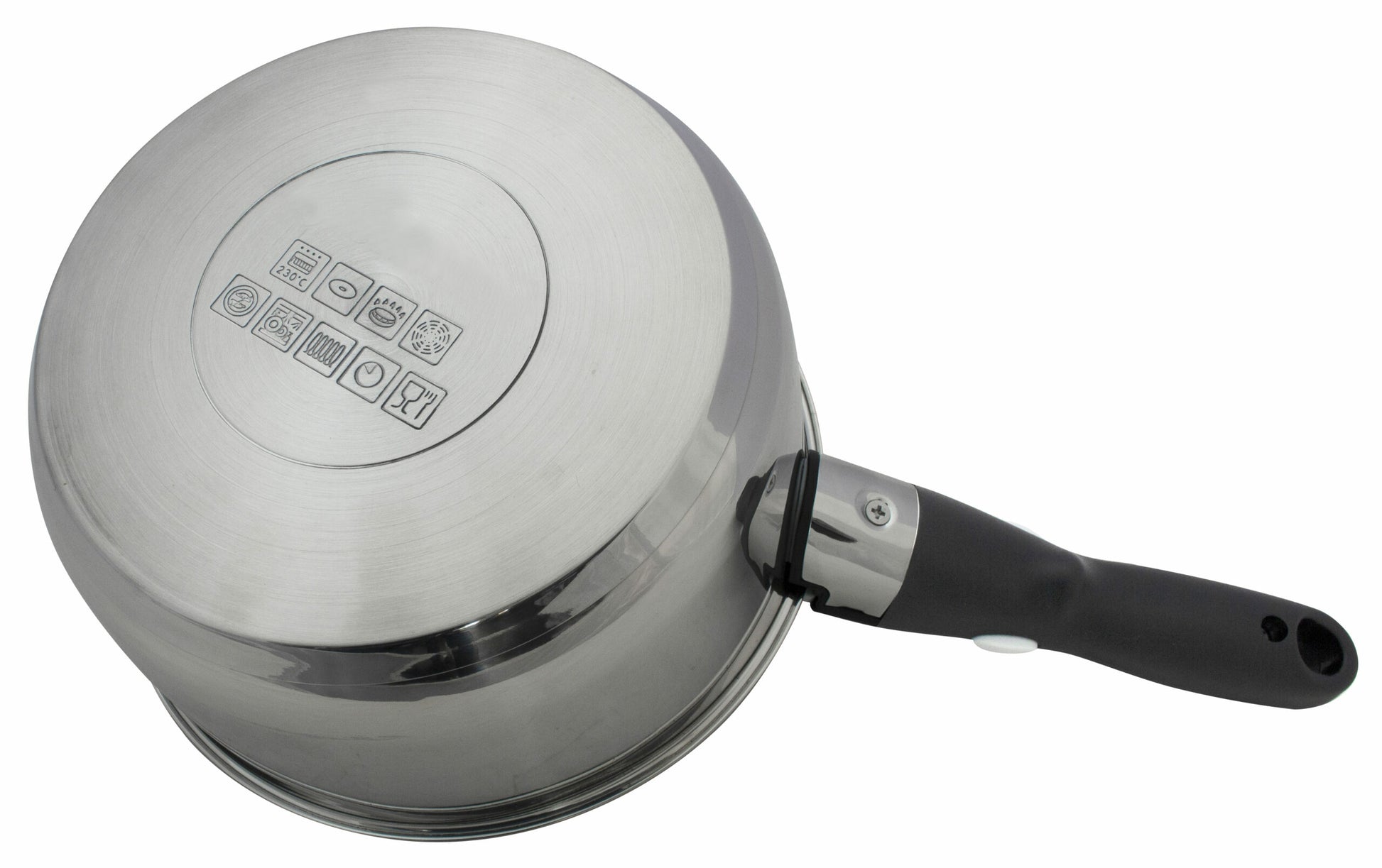 Eurotrail Kochtopf Annecy L – 1,5 l, 2,0 l, Ø 18 cm, Ø 20 cm, Edelstahl, Schwarz