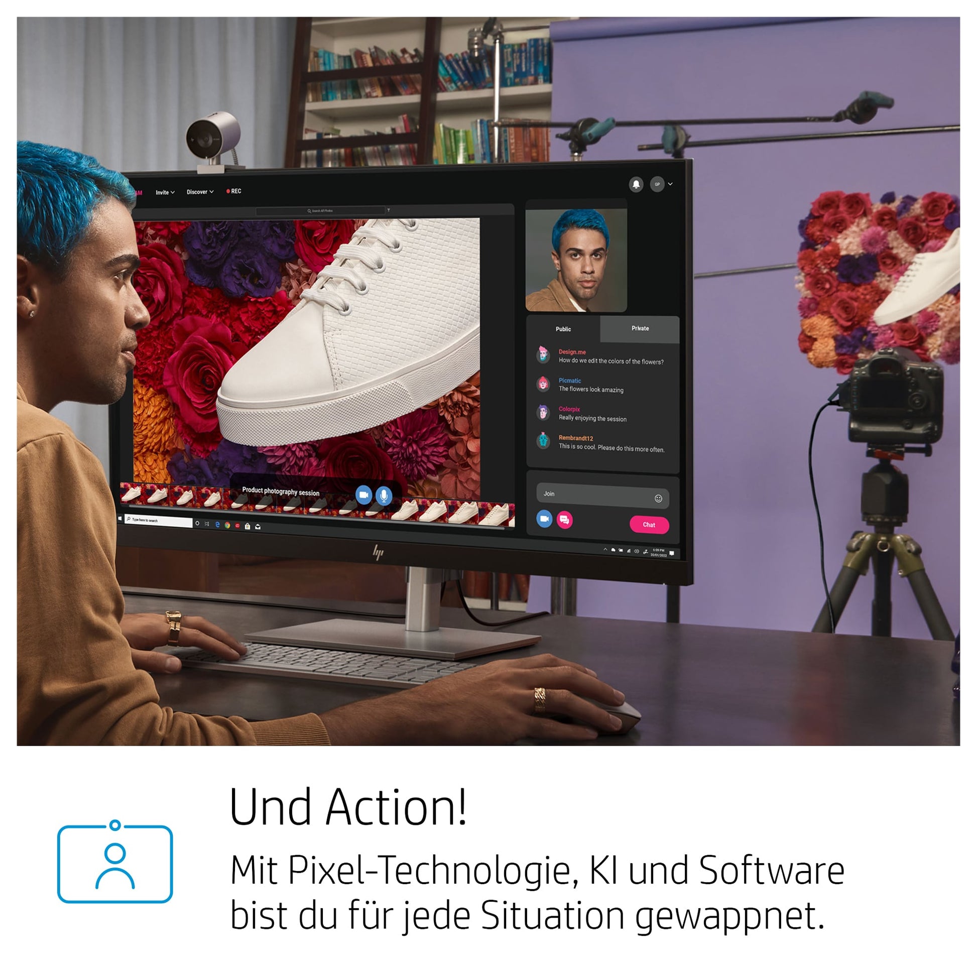 HP 950 – Webcam – 4K, bis 30 fps, USB 3.0, Autofokus, Schwarz