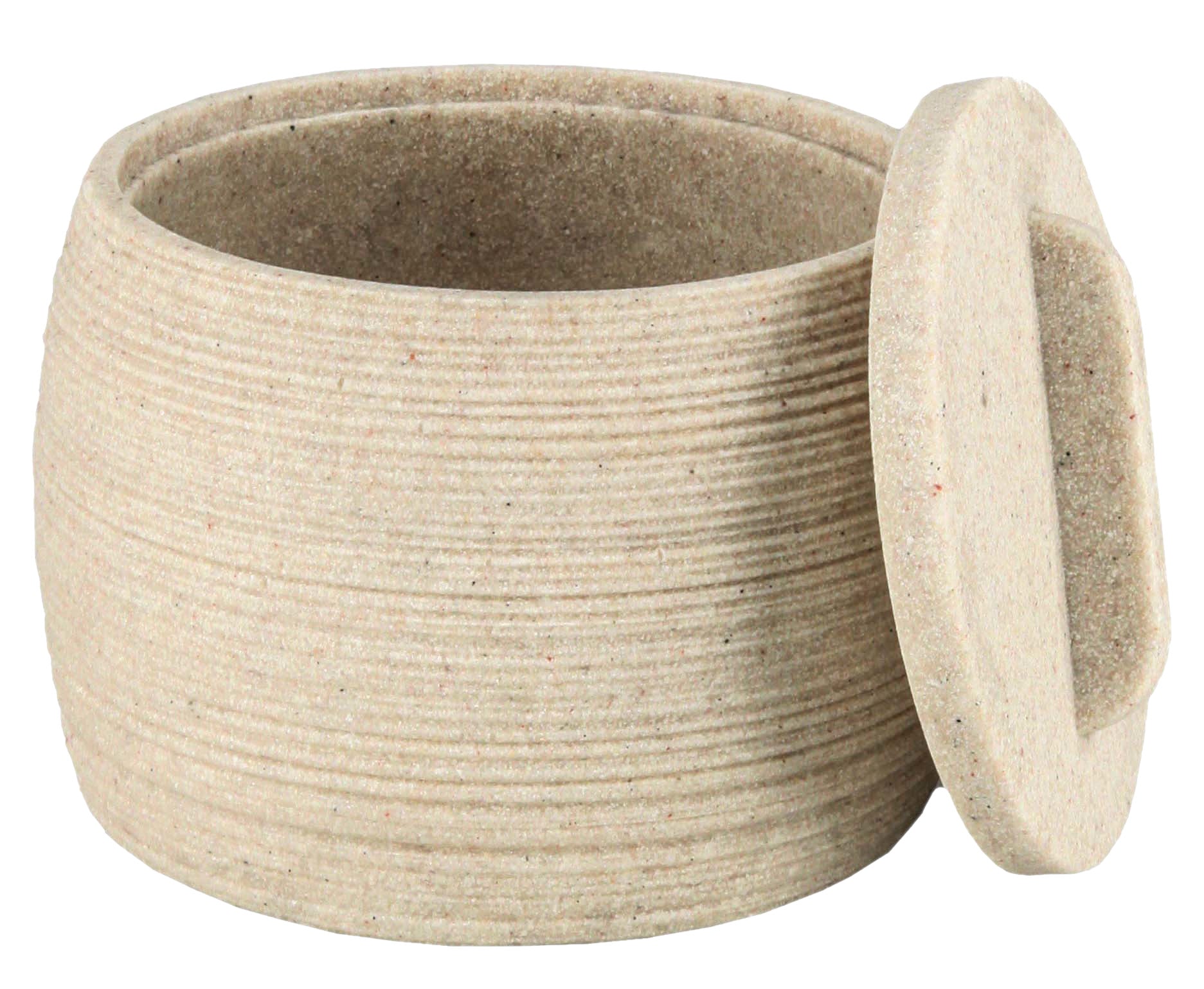 Kleine Wolke Aufbewahrungsbox – Ø10,5×8,5 cm, Polyresin, Beige