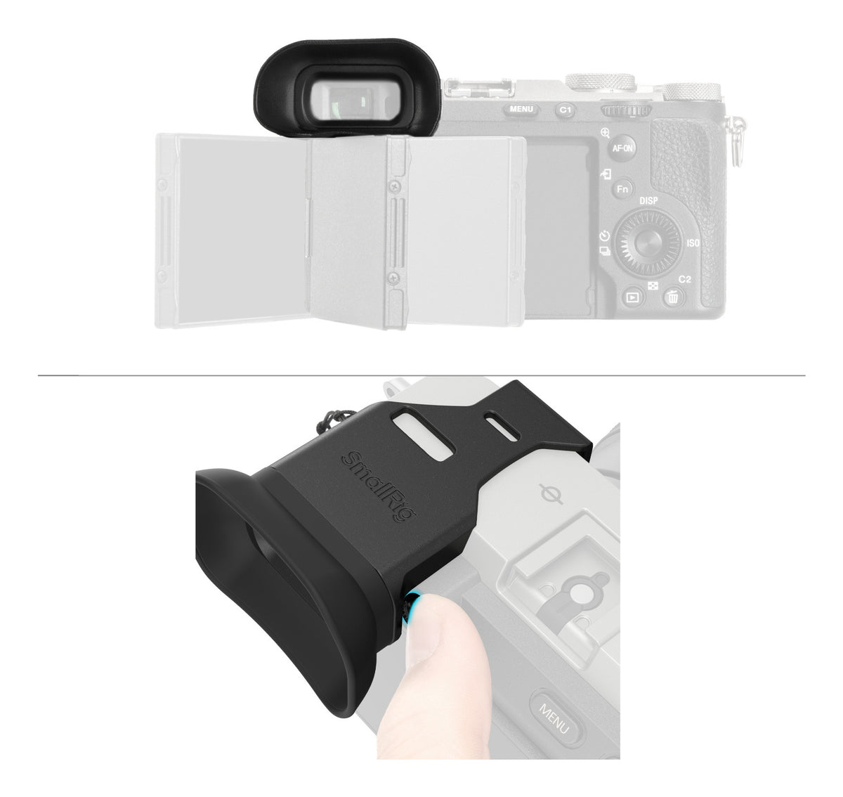 SmallRig 4819 Sucheraugenmuschel – Silikon – für Sony Alpha 7C II, Alpha 7CR – Schwarz