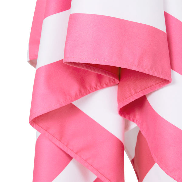 Dock & Bay Strandtuch CABANA – 90 × 200 cm, Pink/Weiss, Polyester/Polyamid