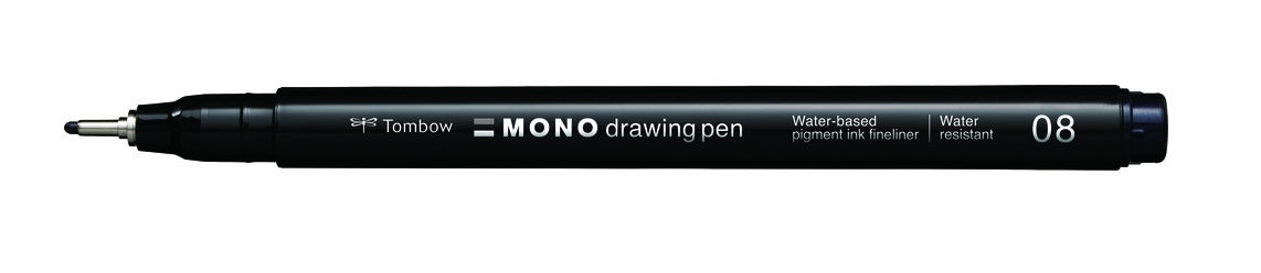Tombow MONO Fineliner – 0,6 mm, schwarz, 1 Stk.