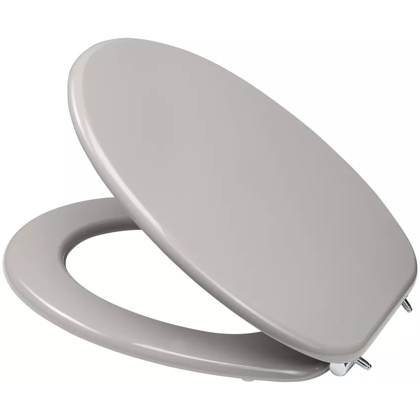 Diaqua Bilbao – WC-Sitz – MDF, Kunststoff, Taupe, mit Deckel, Soft-Close, 37,1 × 45,9 cm