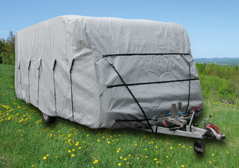 Eurotrail Wohnwagen-Schutzhülle – für Caravan – 5'000 × 2'200 × 4'500 mm – Grau – Polyester