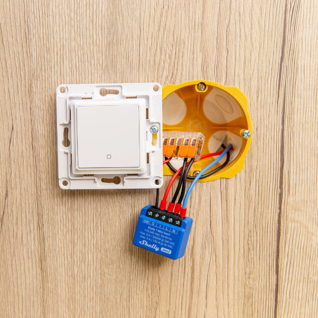 Shelly 1 Mini Gen3 – Zubehör – Relais, WLAN, Bluetooth, 8 A – für Amazon Alexa, Google Assistant