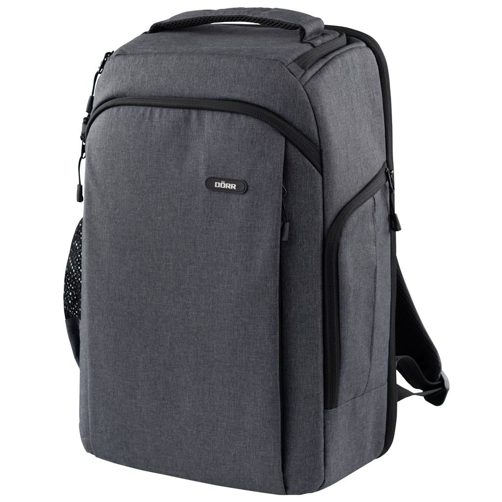 Dörr Kamerarucksack – 200 × 480 × 310 mm, 16 l – Polyester, grau, Regenhülle, Brustgurt