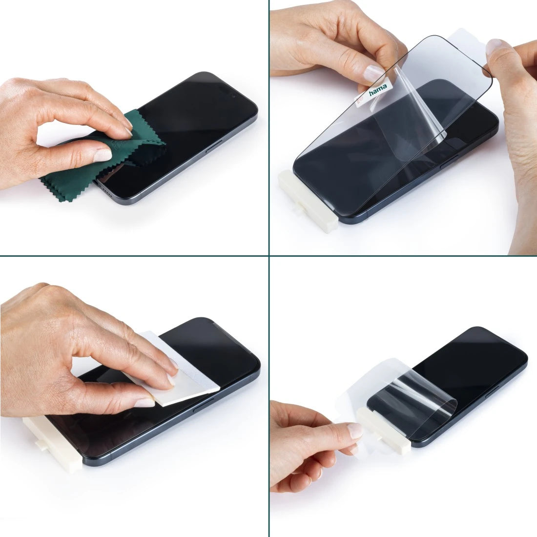Hama Displayschutz (Folie), Anti-Fingerprint – für iPhone 17 Pro Max – mit Applikator
