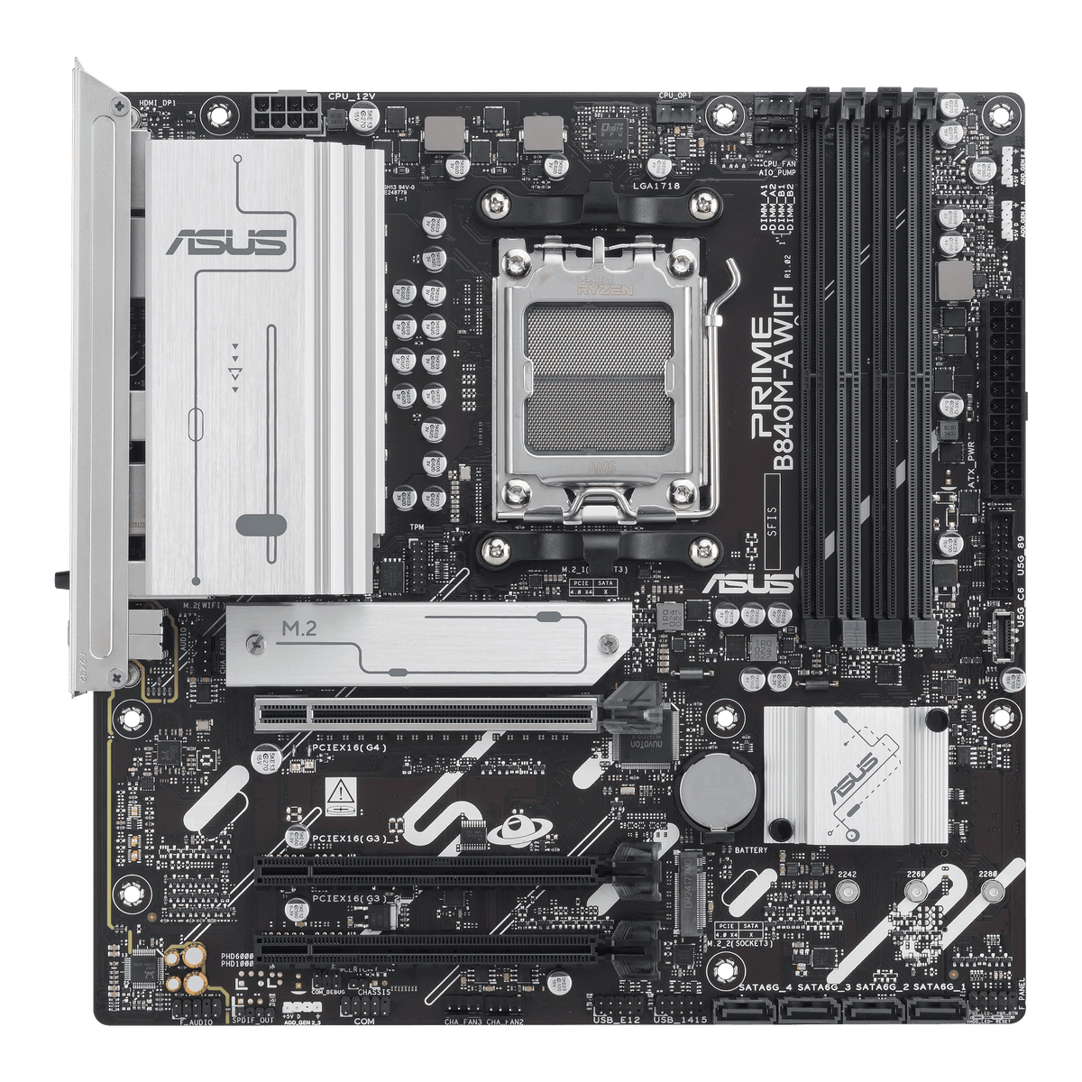 ASUS PRIME B840M-A WIFI – Mainboard – AM5, AMD B840, mATX, DDR5