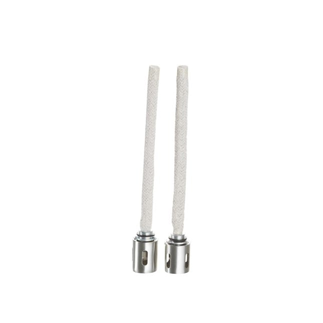 Balthasar Ersatzbrenner – für Stahlfackel, 2 Stk., Weiss, Baumwolle/Metall, Ø 30 × 80 mm