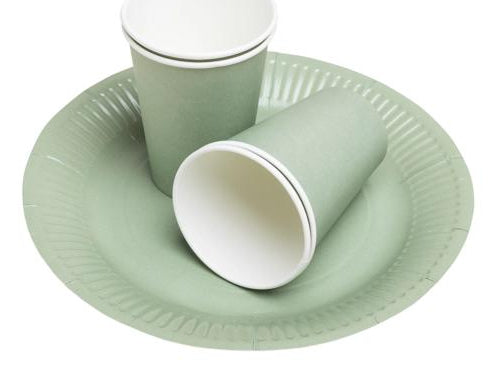 PRONAPPE PRO nappe Teller, Papier/Karton, rund – Ø 23 cm, olivgrün – 20 Stk.