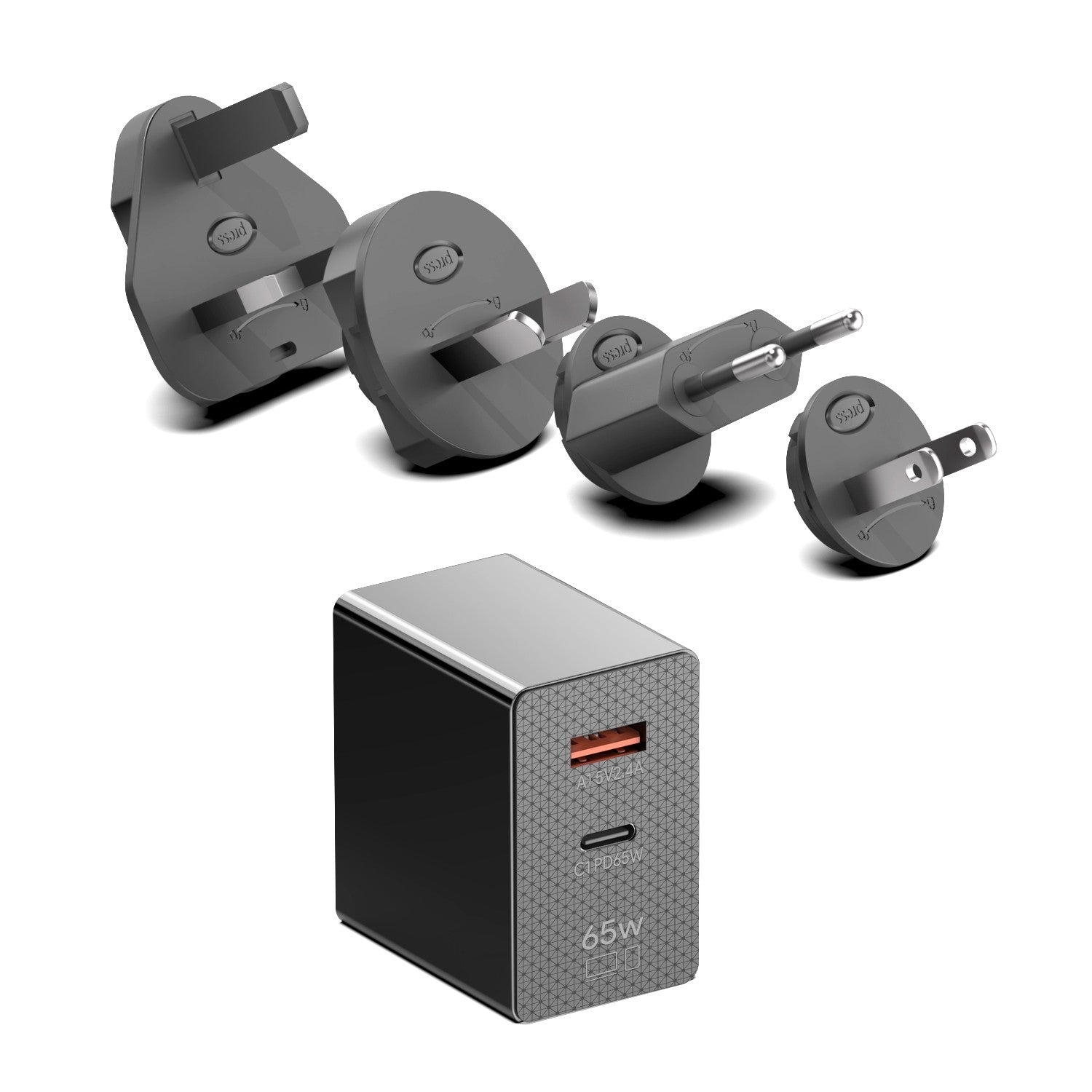 BTI USB-Ladegerät 65 W – USB-C×1 – GaN – Schwarz