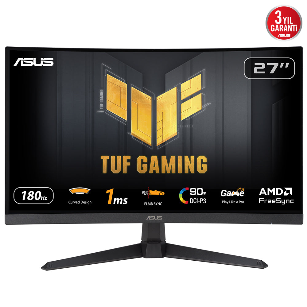 ASUS VG27VQ3B – 27" Curved 1500R, 1920 × 1080 (Full HD), VA, 180 Hz