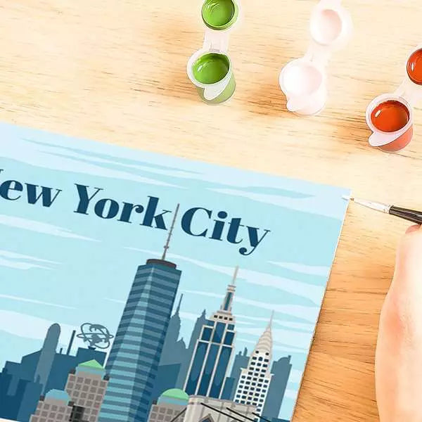 Ravensburger CreArt – Malen-nach-Zahlen-Set – Buntes New York – 30 × 24 cm – ab 12 Jahren