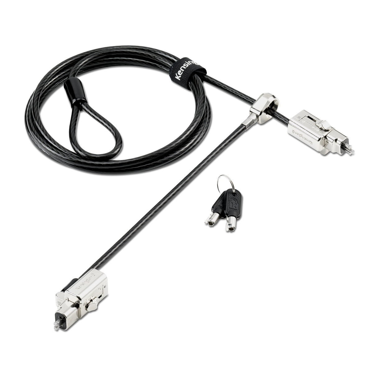 Kensington Universelles 3-in-1 2.0 Laptopschloss – 2 Schliessköpfe, Schlüssel, Master-Keyed