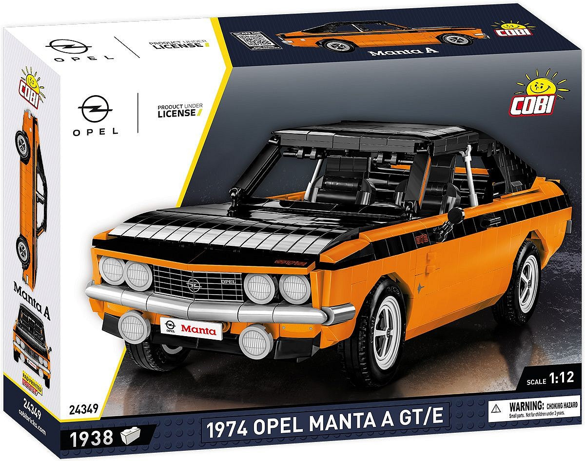 COBI Opel Manta A GT/E 1974 Bausteine – 1'938-teilig – 37 × 14,5 × 12 cm – ab 10 J. – Kunststoff – mehrfarbig