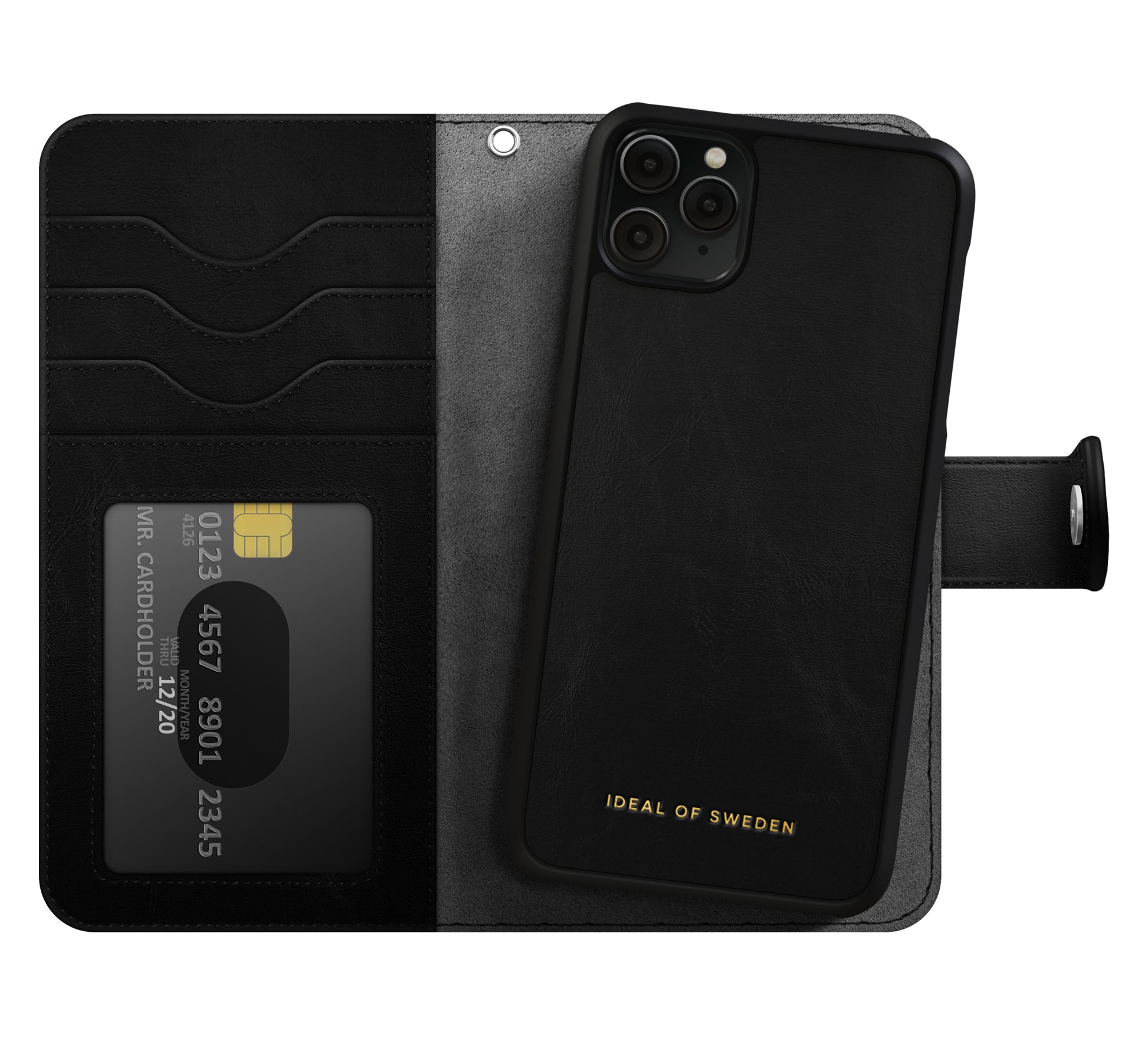 Ideal of Sweden – Booklet-Hülle – für Apple iPhone 11 Pro Max – schwarz – mit Kartenfach, Magnetverschluss