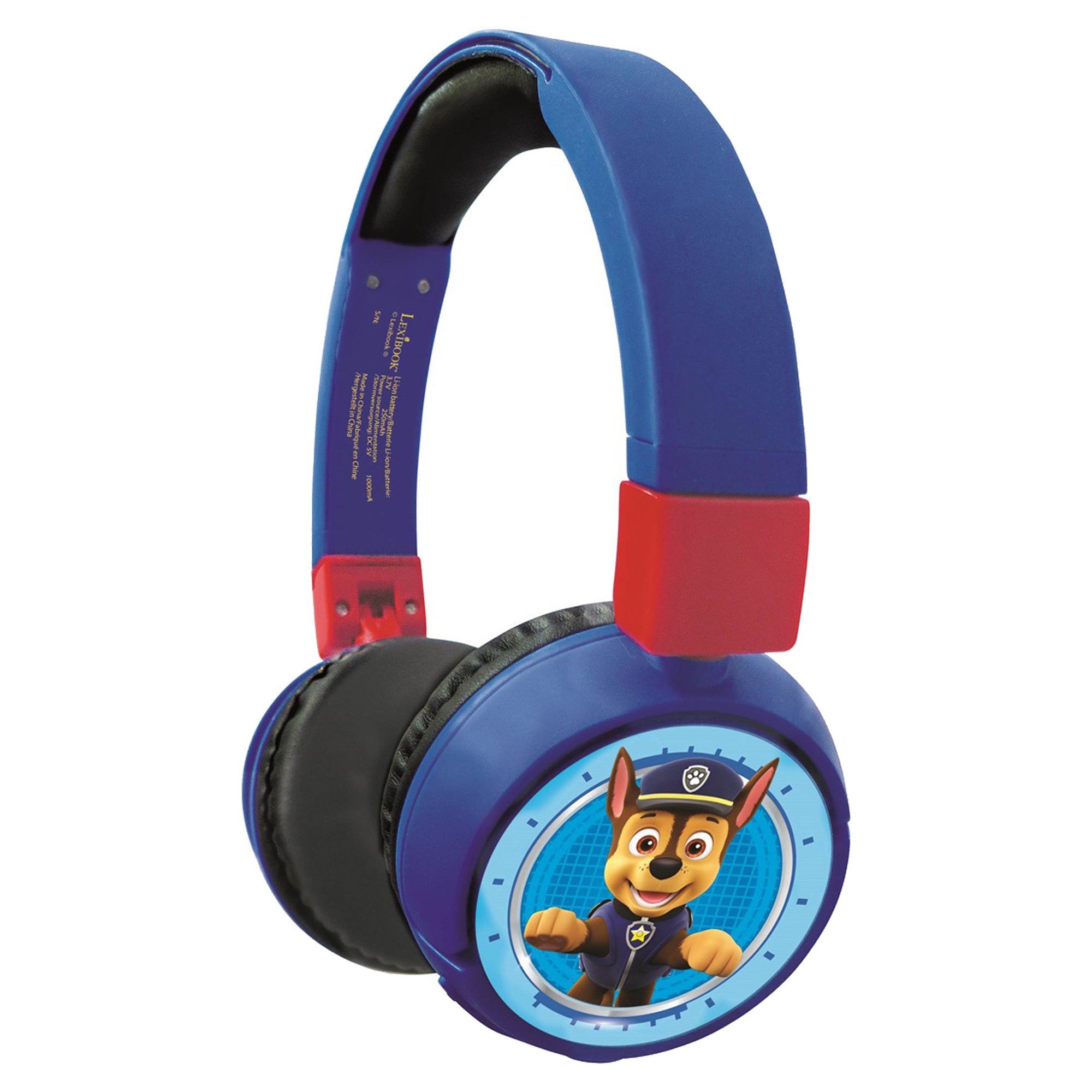 Lexibook Paw Patrol HPBT010PA Kinderkopfhörer – Over-Ear, Stereo, Kabel + BT, 85 dB-Limit, Blau, BT 5.0