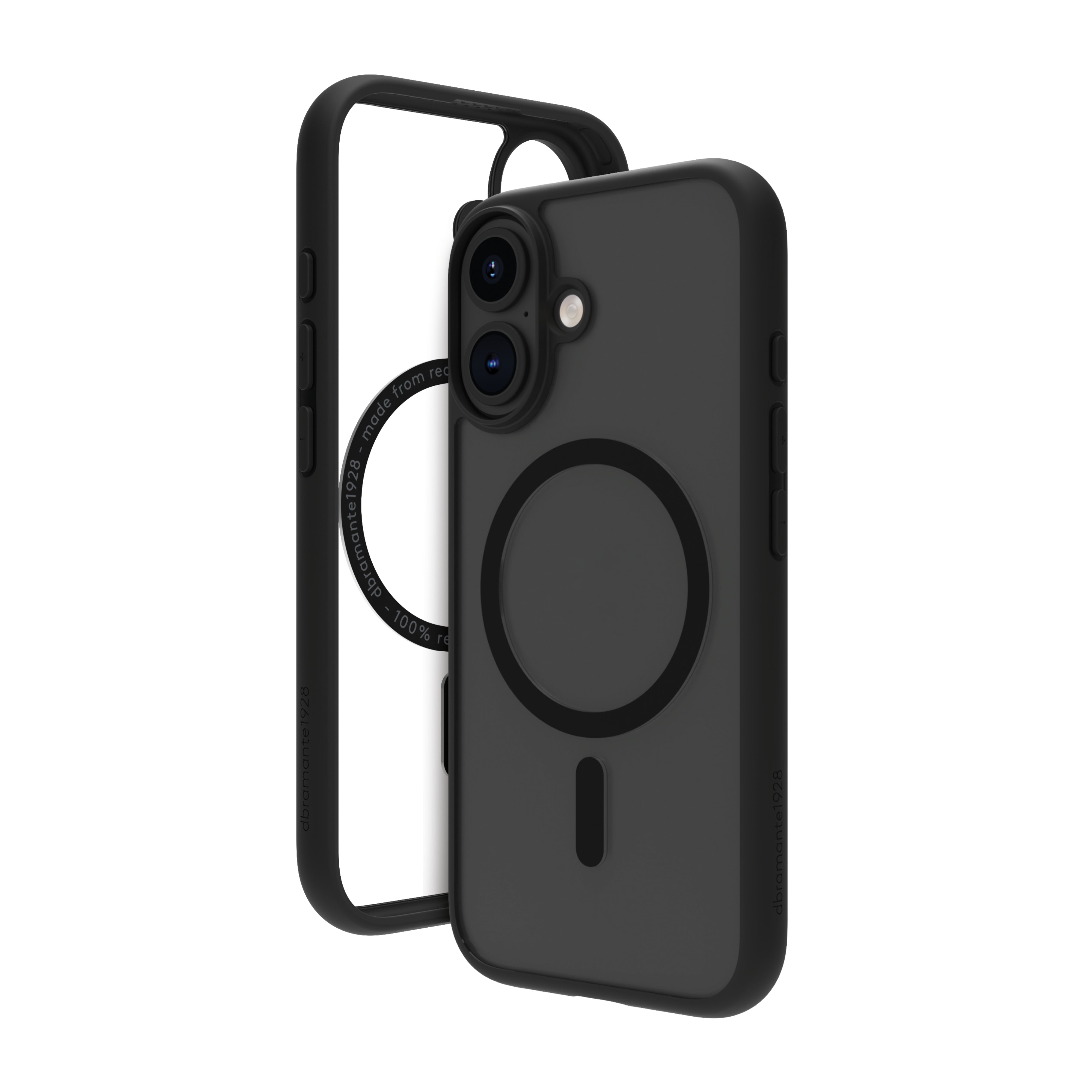 dbramante1928 Grenen Backcover – für Apple iPhone 16 – MagSafe, Kunststoff, schwarz, bis 2 m sturzsicher
