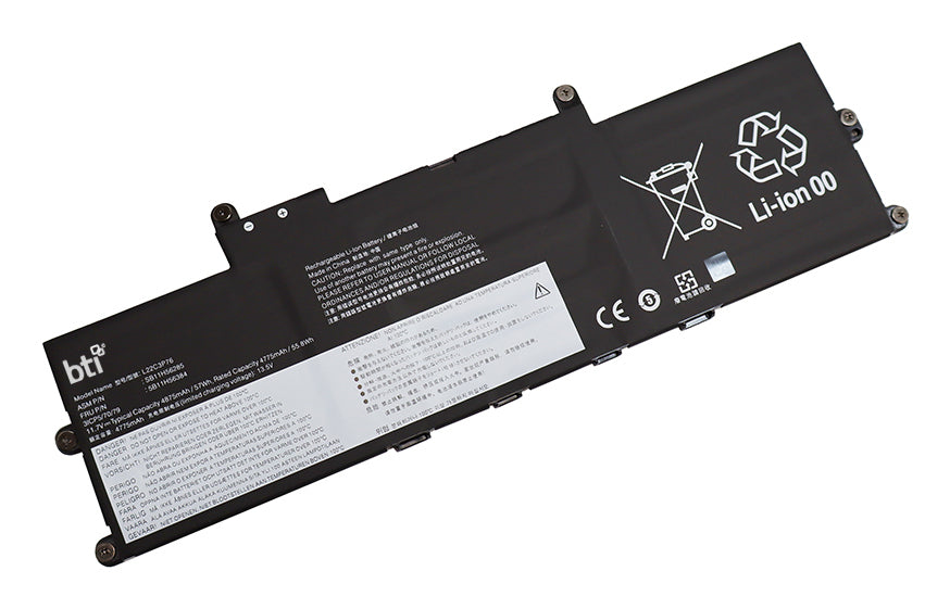 BTI Notebook-Akku – für Lenovo L22D3P77, L22C3P76, L22B3P73 – 57 Wh, 11,7 V (3 Zellen) – Schwarz
