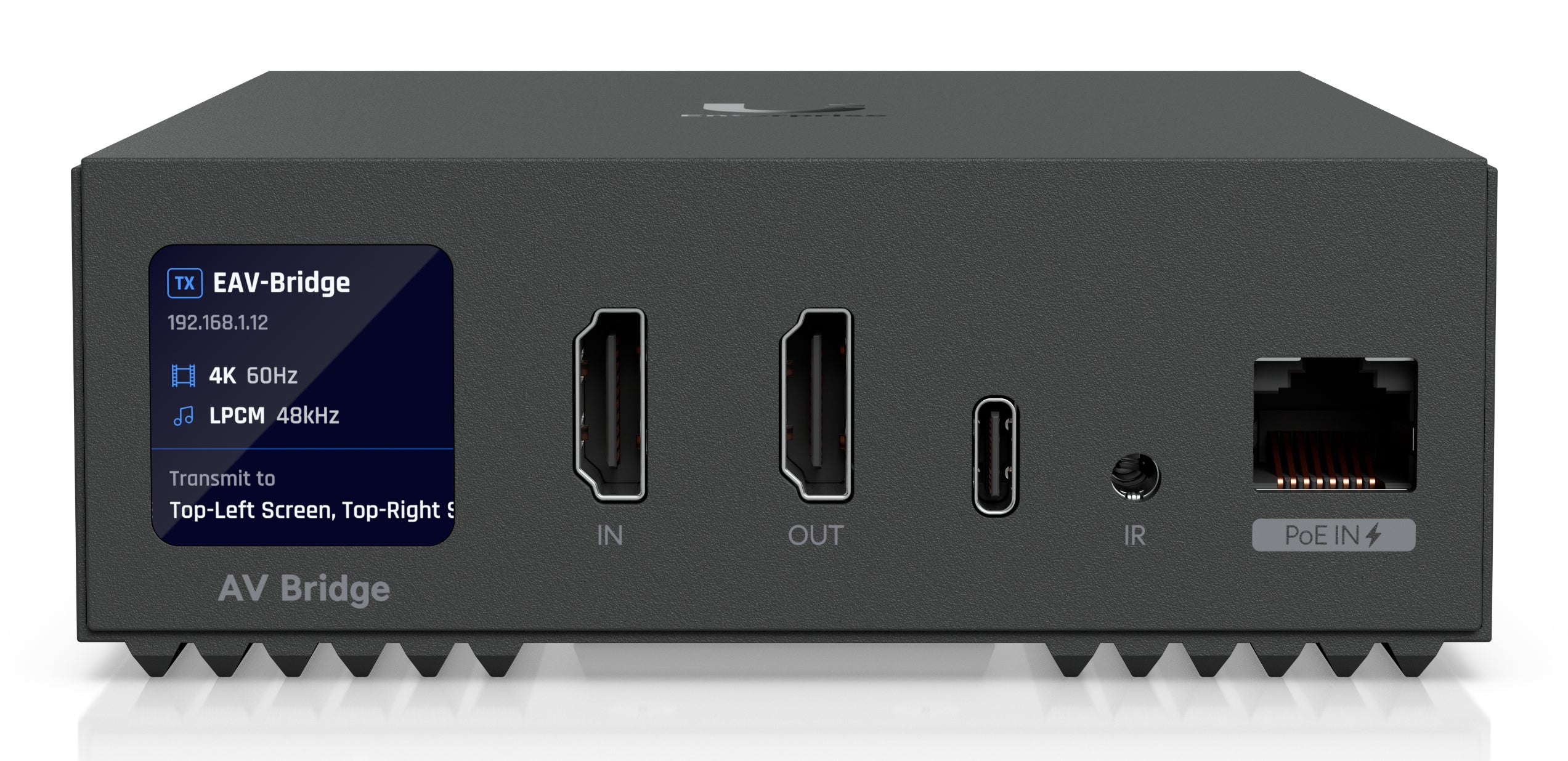 Ubiquiti UniFi Pro-AV EAV-BRIDGE – HDMI Extender-Set, über IP, 1× HDMI Ein-/Ausgang, 1× RJ-45, 4K@60 Hz, PoE