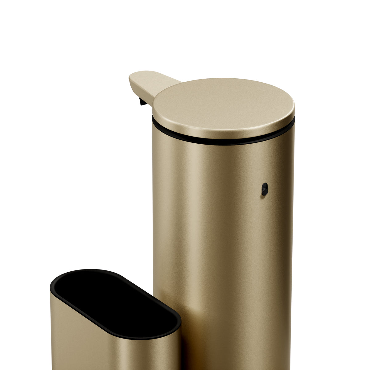 simplehuman Automatischer Seifenspender – Tisch – 414 ml, Gold matt, Edelstahl