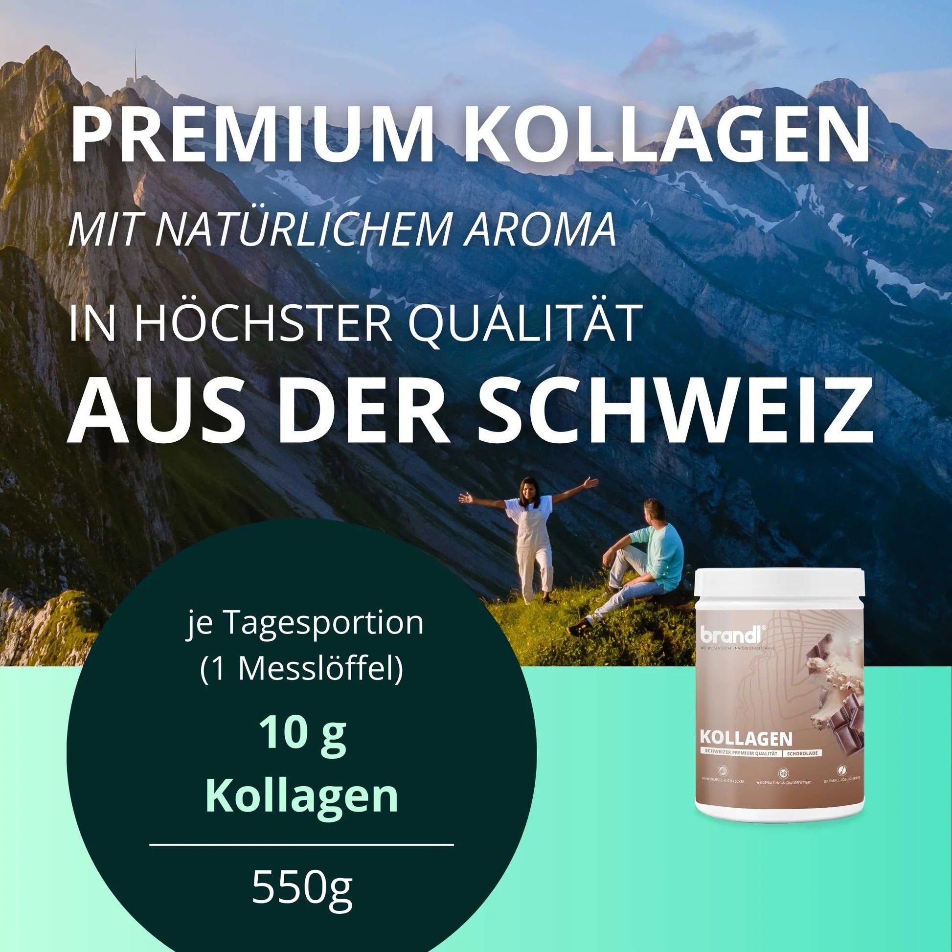 Brandl Nutrition Kollagen Pulver Schokolade – glutenfrei, laktosefrei