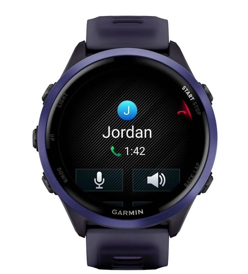 Garmin Forerunner 570 47 mm GPS – Aluminium, Sportarmband Lila, 50 m, für Android und iOS