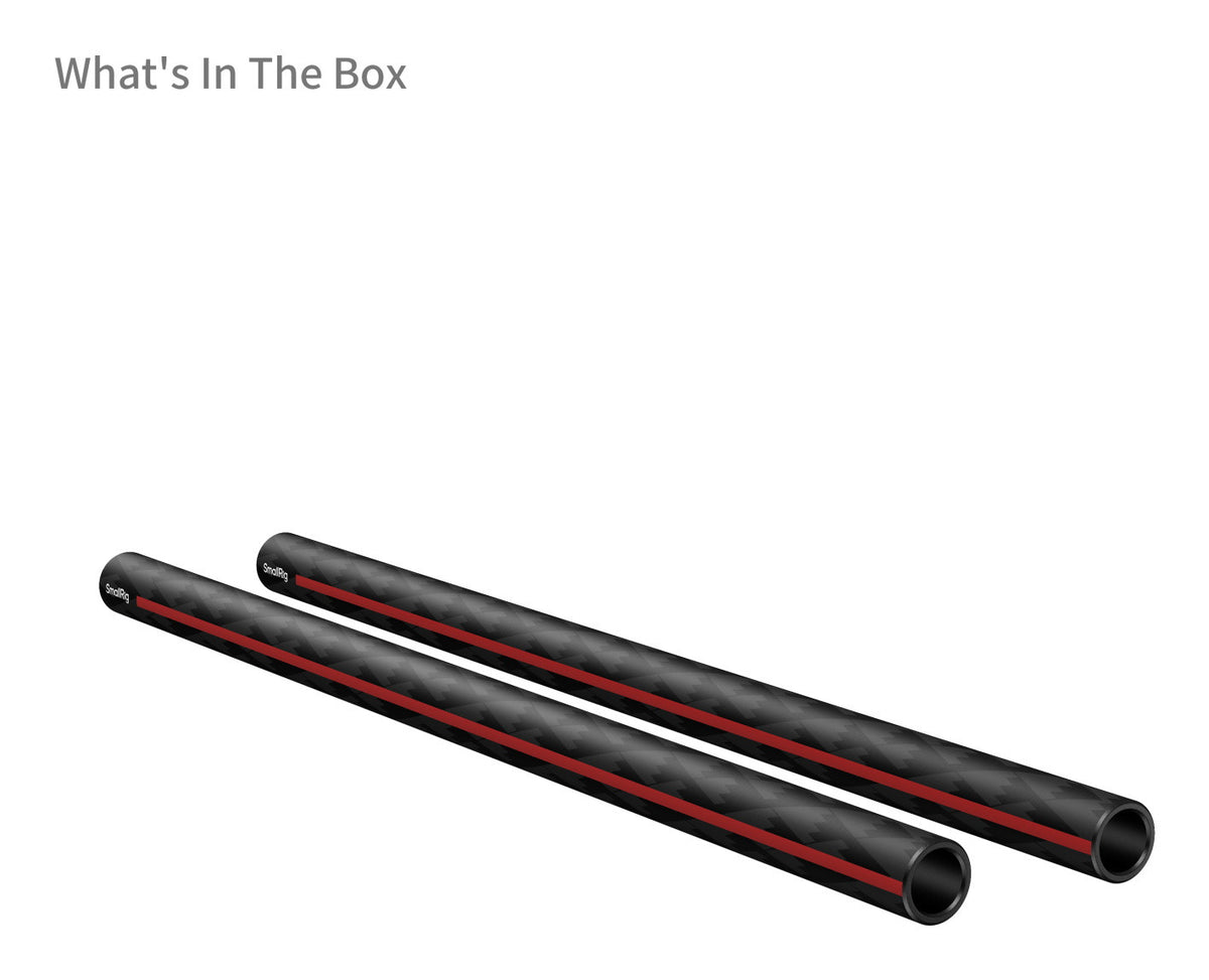 SmallRig 5212 Gestänge – 15 mm Ø, 300 mm, Karbonfaser – Schwarz – 2er-Pack