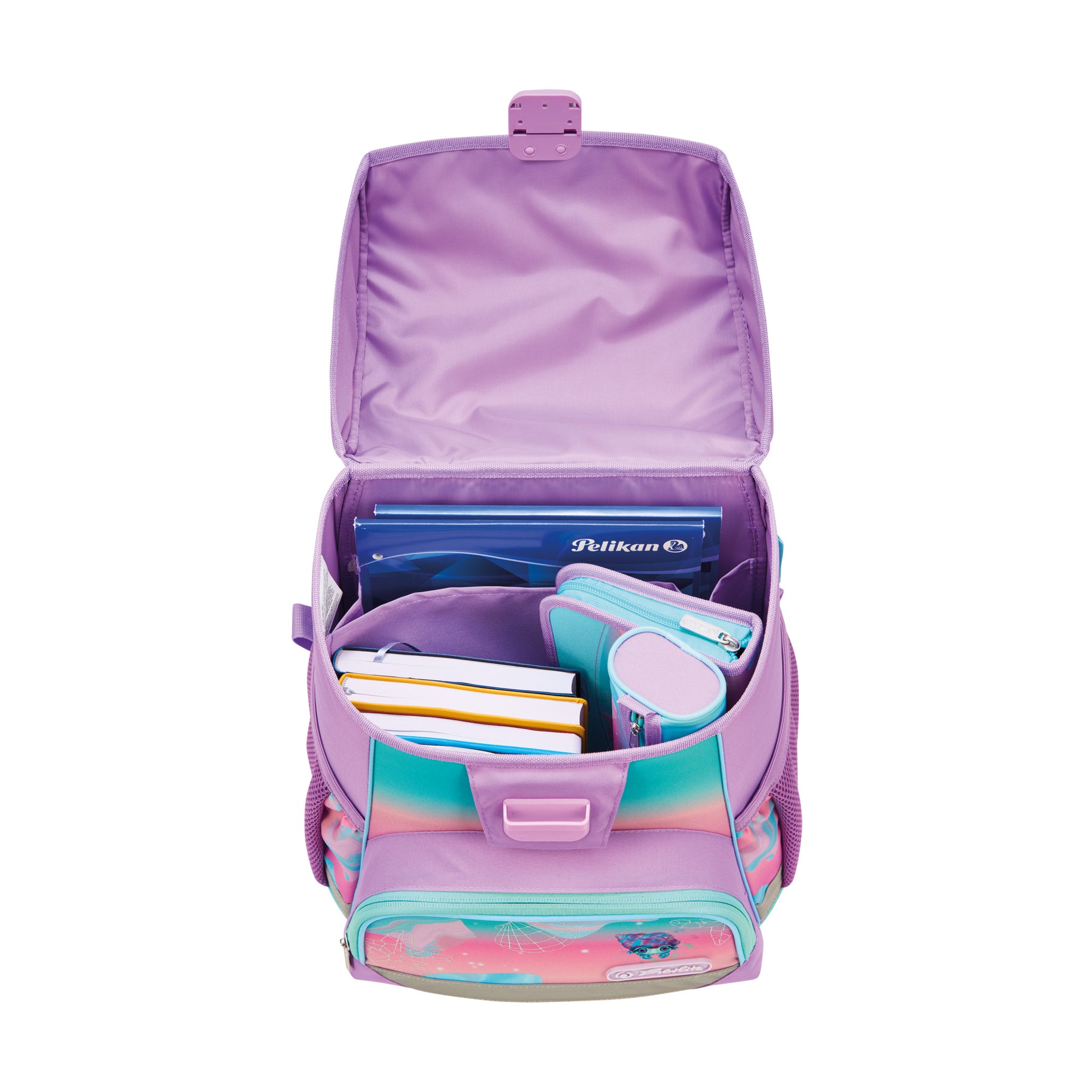 Herlitz Loop Plus – Schulrucksack-Set, Ocean Lights, 17 l, 31×37×22 cm