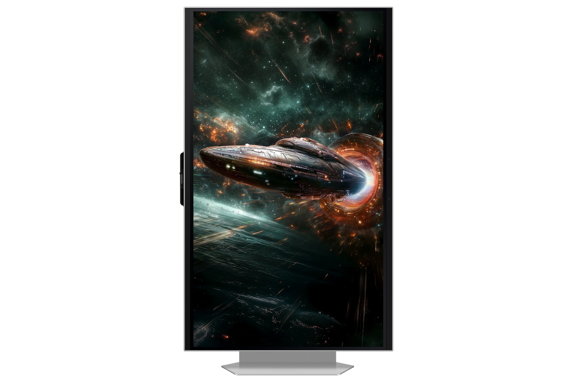 Samsung G90Xf – Monitor, 27" 4K UHD (3840 × 2160), LCD, Silber