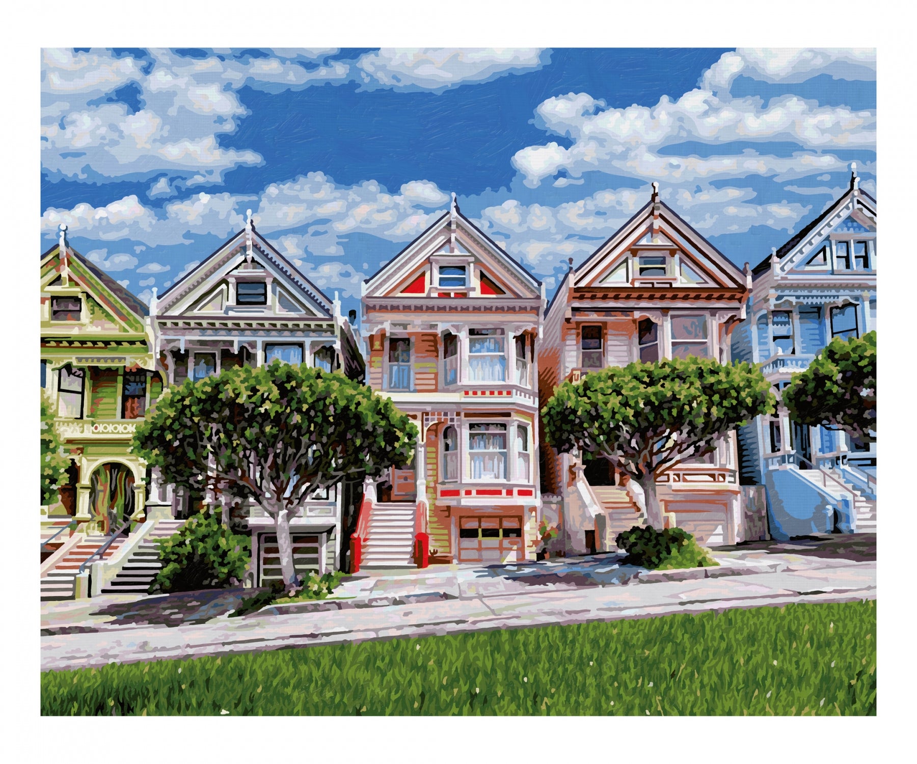 Schipper Malen-nach-Zahlen-Set – Painted Ladies – 50 × 40 cm – 35 Farben (Acrylfarbe) – ab 14 Jahren
