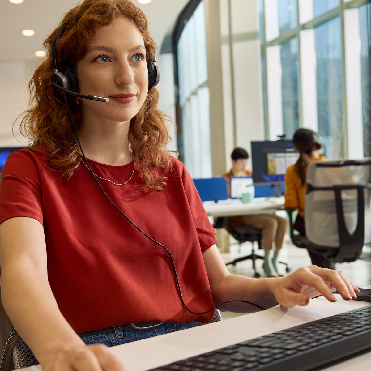 HP Poly Mission 625 Office-Headset – On-Ear, Stereo, USB-C, Schwarz